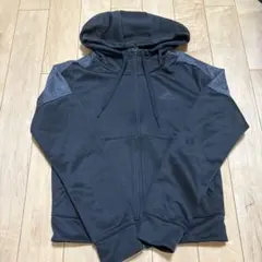 adidas フルジップ パーカー ブラック 裏起毛