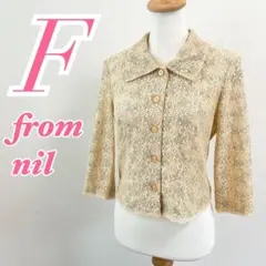 from nil 花柄レースジャケット イエロー ブルー ヴィンテージ風 Fのサムネイル