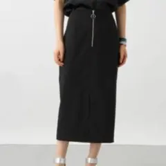 美品 HARE ハレ サークルZIP ペンシル タイト ナロー スカート S 黒のサムネイル