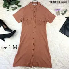 希少✨ YORKLAND ヨークランド【M】ギンガムチェックシャツ ワンピース