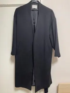STUDIOUS 黒 ロングコート Fabric Made in Italyのサムネイル