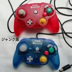 任天堂 ゲームキューブ コントローラー 赤青セット　HORI　ジャンク品