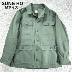 未使用級✨ GUNG HO ミリタリージャケット　M カーキ　グリーン　コットン