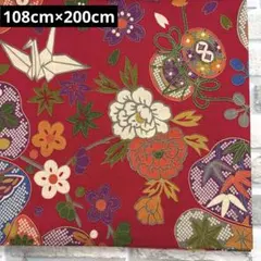 シーチング生地 和柄 折り鶴 花柄 108cm×200cm