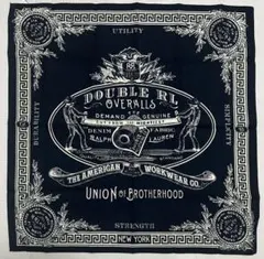 ダブルRLタイプバンダナネイビー検索ハンカチタオル紺色アメカジニューヨークNY