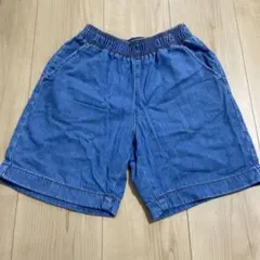 GU デニムブルー ハーフパンツ 130cm