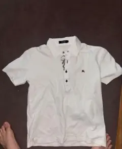 BURBERRY BLACK LABELホワイトポロシャツ サイズ2短丈アメカジ