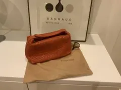 BOTTEGA VENETA イントレチャート ポーチ オレンジのサムネイル