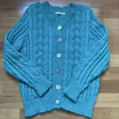 LES HALLES 緑　カーディガン