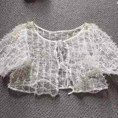 Heather シアーリボンボレロ ホワイトのサムネイル