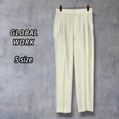 14 GLOBAL WORK ウツクシルエットDRYテーパードパンツ S