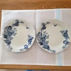 Gien プレートOiseau Depareillees Bleu 2枚 訳あり - メルカリ