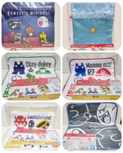 一番くじ スーパーマリオ 巾着 タオル ジッパーバッグ セット