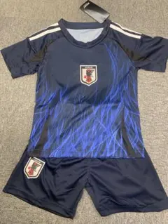 130cm日本代表背番号なし　子供サッカーシャツセット