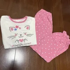 猫イラスト付きパジャマ 120cm