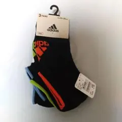 adidas キッズ靴下 3ペア 23-25cm