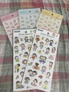 再値下げ！送料込み⭐︎すくすく赤ちゃんシール3種、こどもシール2種