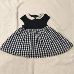 petit main 襟付きチェックワンピース 90cmのサムネイル