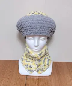 あ*ち様 ♦ベレー帽とネックウォーマーセット•手作り