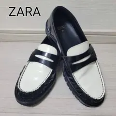美品✨ ZARA ザラ ローファー トラックソール 厚底 バイカラー 37