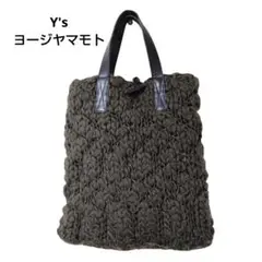 【新品同様】Y's ワイズ かすれ柄プリント トートバッグ 黒 新品同様】Y's ワイズ かすれ柄プリント トートバッグ 黒