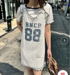 チャオパニック　Tee付きフラワーワッフルチュニックキャミワンピース