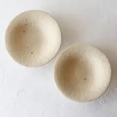 [陶芸家] 高田かえさん　クリーム　アイボリー　鉢　ボウル　2枚セット