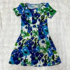 debr's WAIKIKI フラドレス 青　ハイビスカス　ハワイ　サイズ12 debr's WAIKIKI フラドレス 青 ハイビスカス ハワイ サイズ12 - メルカリ