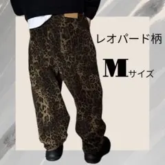 ヒョウ柄 デニムパンツ Mサイズ　グランジ y2k レオパード カジュアル