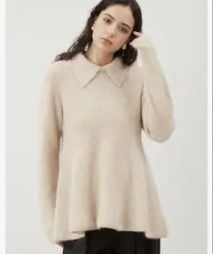 2025年最新】milaowen 衿付きペプラムニットプルオーバーの人気