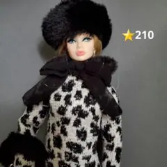 ポピーパーカーアウトフィットno.210 ヒョウ柄ニットのワンピースセット