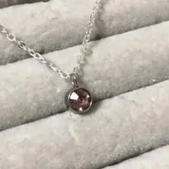 【artificial】一粒シルバーネックレス