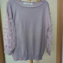 神戸レタス　チュール袖ニット