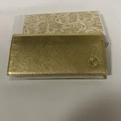 皇居限定 長財布 ゴールド 東御苑本丸売店 本革 折り財布 皇居財布 金