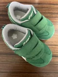 アシックス　ベビーシューズ 緑 14cm