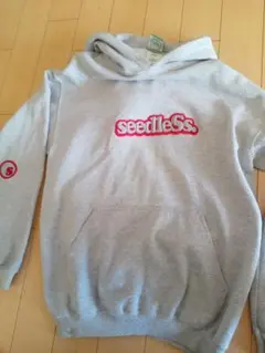 seedleSs フード付きスウェット　メンズパーカー　グレー