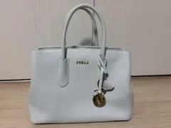 FURLA ハンドバッグ ライトブルー リボンチャーム　フルラ　ショルダーバッグのサムネイル