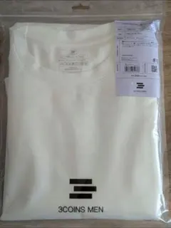 3COINS MEN ドローコードTシャツ ホワイト L