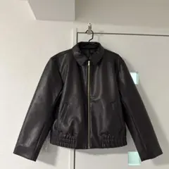 未使用　Oeillet ダークブラウン レザージャケット　レザーアウター　お洒落