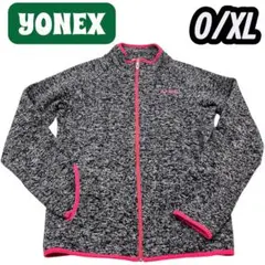 YONEX ヨネックス　フルジップジャケット　グレー×ピンク　Oサイズ