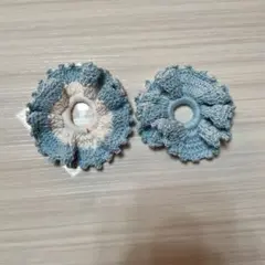 フリル　ハンドメイド　シュシュ3個セット