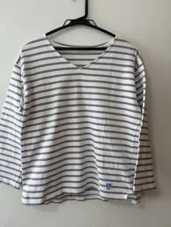 【美品】ORCIVAL （オーチバル） Vネックコットンロードバスクシャツ　1