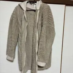 フード付きボアジャケット L ベージュ