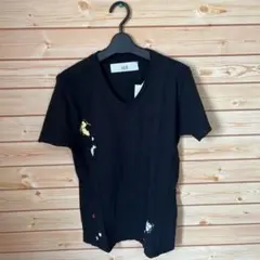 【新品未使用品・タグ付き】AKM スプラトゥーンみたいなTシャツ 黒 サイズMのサムネイル