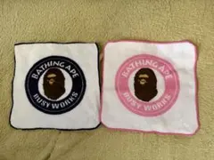 【A BATHING APE ハンドタオル 2点セット】