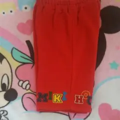 ★新品★タグ無し★ミキハウス★ロゴ アップリケ★ハーフパンツ 120★スエット地