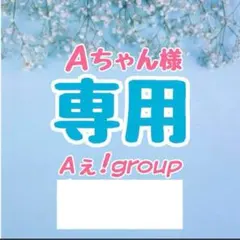 Aちゃん様 専用 Aぇ！group