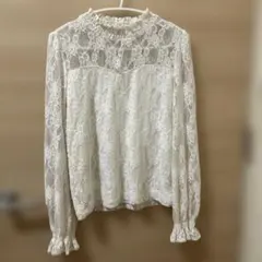 INGNI アイボリー レースブラウス 長袖