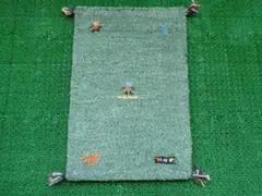 60×40cm　ギャッベ　ペルシャ絨毯　手織り