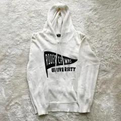 RODEO CROWNS RCWB ニットパーカー ホワイト S フーディ 長袖